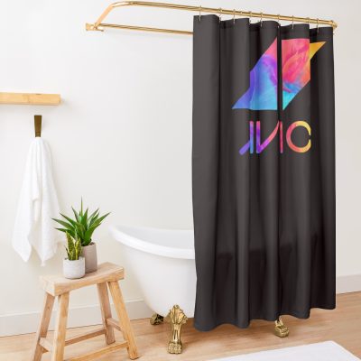 Avicii Text And Logo Colorful Shower Curtain Official Cow Anime Merch