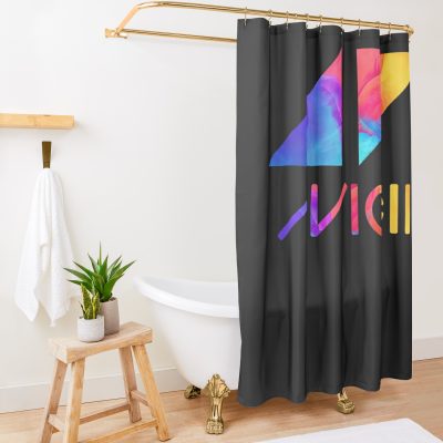 Avicii Text And Logo Colorful  Essential T Shirt Shower Curtain Official Cow Anime Merch