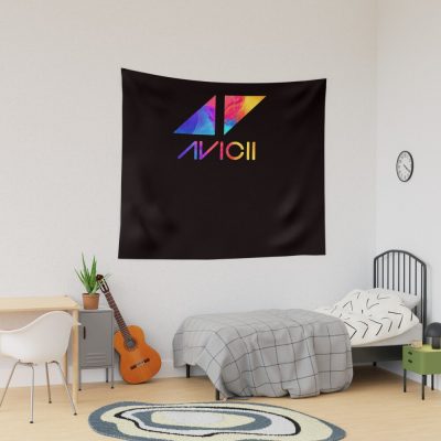Avicii Text And Logo Colorful Tapestry Official Cow Anime Merch